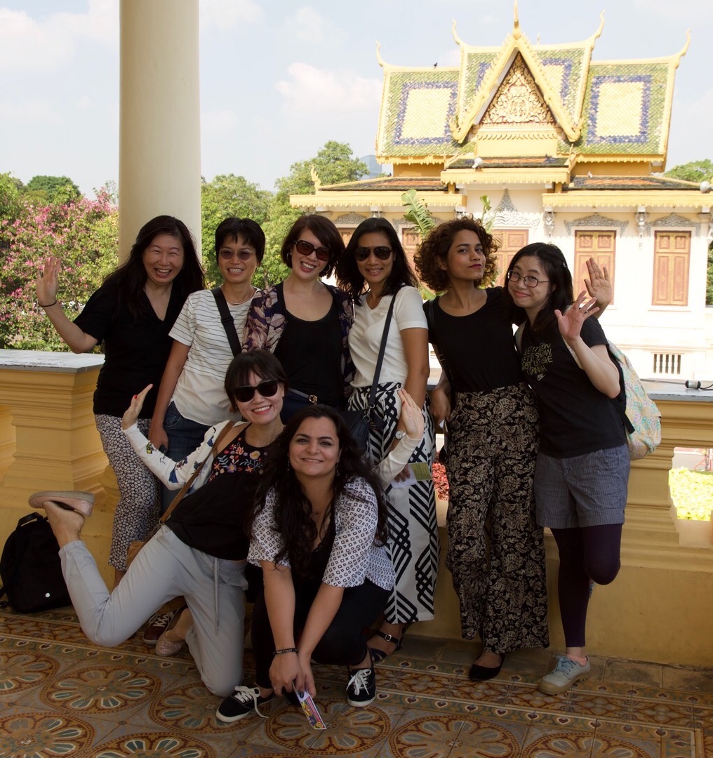 Tanya and her MA Asian Art HIstories classmates during a  study trip to Cambodia.