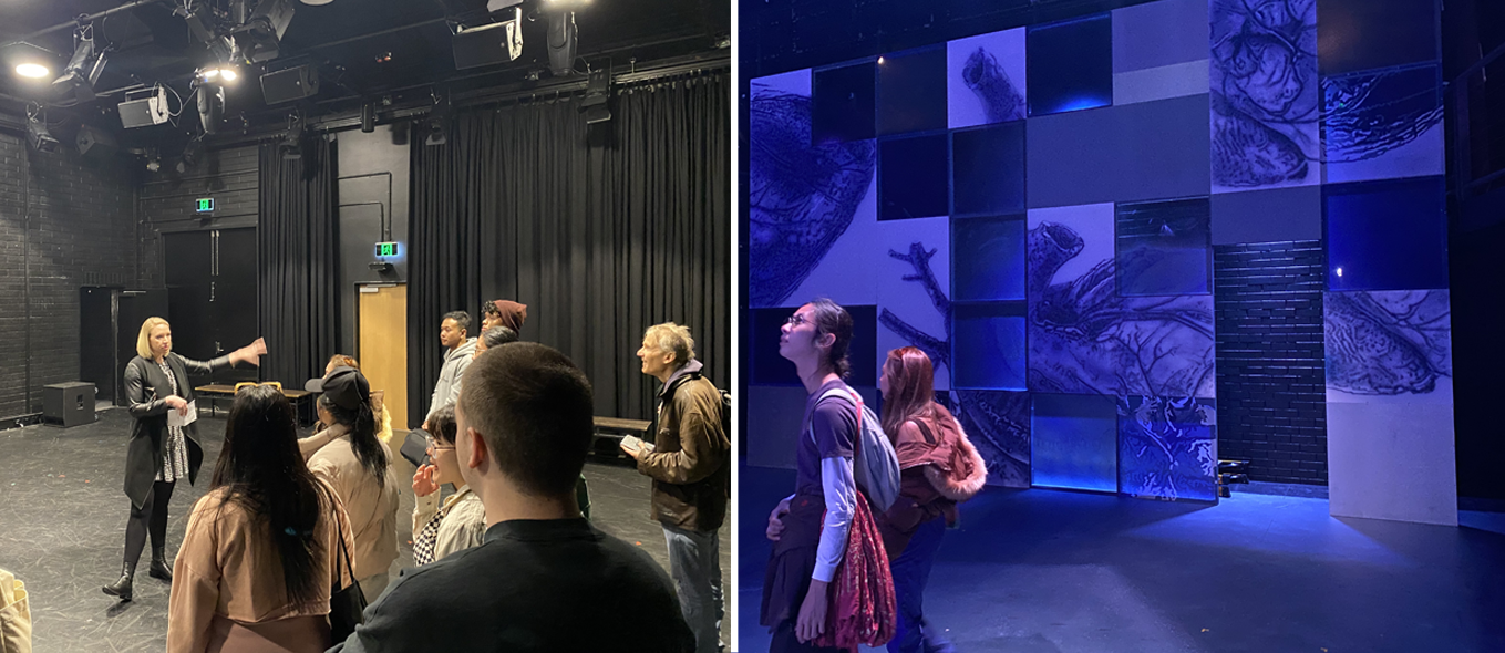 LASALLE students on a tour of WAAPA’s theatre facilities.
