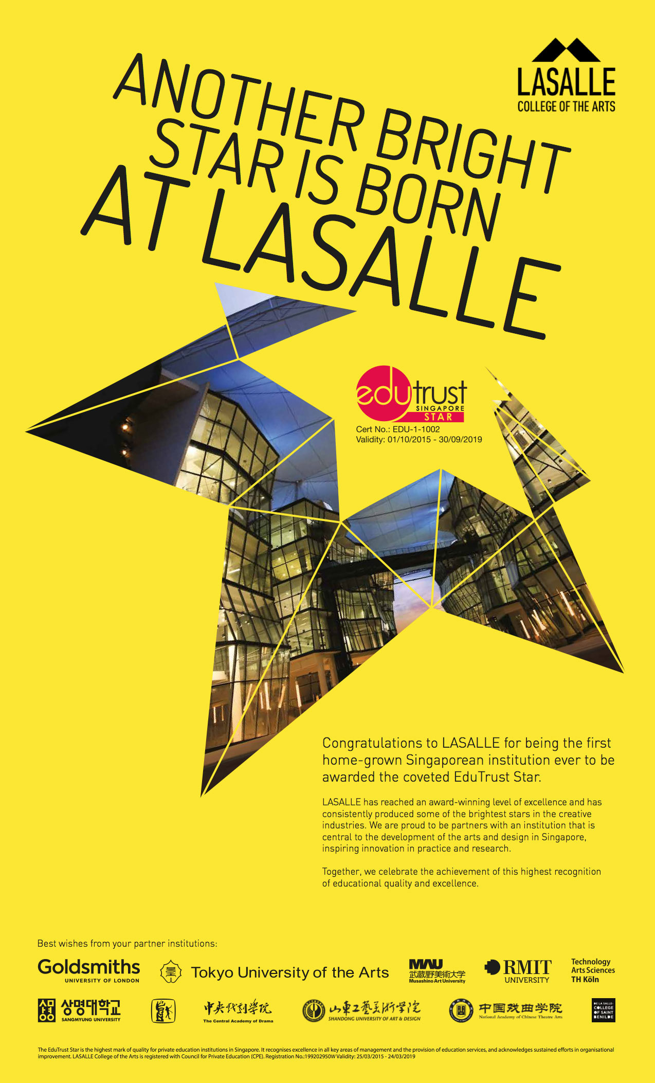 Edutrust Star Print Ad
