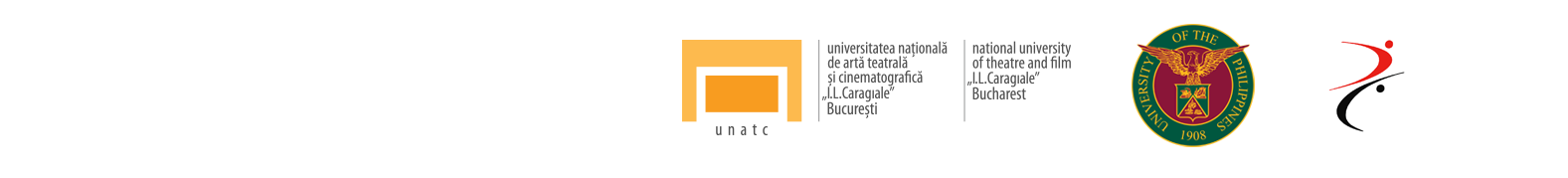 Logos of LASALLE, UNATC, University of the Philippines