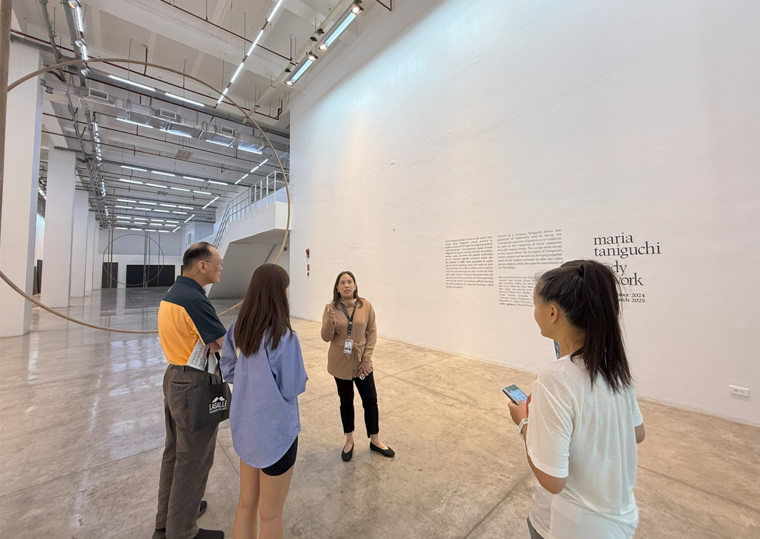 Viewing Maria Taniguchi’s show at the Museum of Contemporary Art and Design (Photo credits: Sabrina Yin)