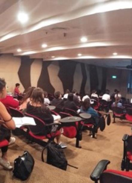 Aerial view of lecture theatre