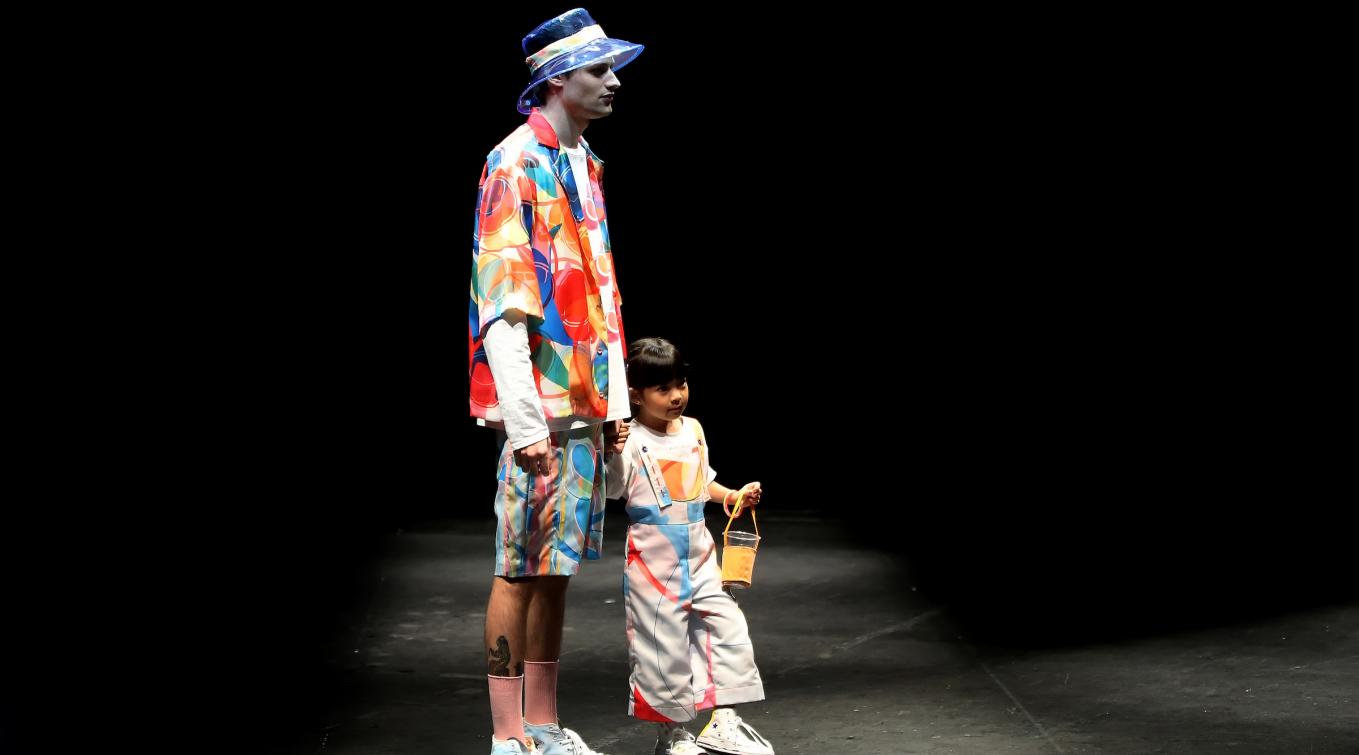 Men's and children’s fashion wear from Ng Jia Min’s collection titled BEATIFIC