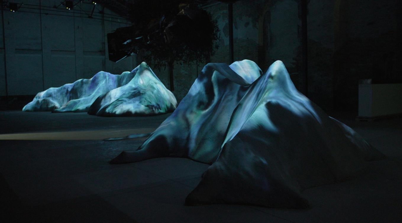 3D projection mapping installation Streaming Stillness by Chinese artist Liu Jiayu at the China Pavilion at the 59th Venice Art Biennale Photo: Courtesy of Liu Jiayu