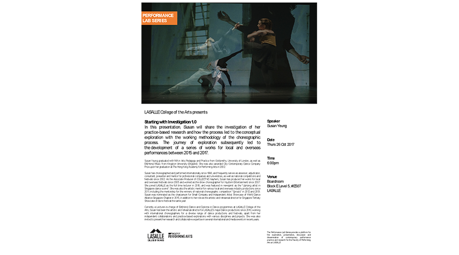 Practice-based Research Project: Starting with Investigation 1.0 