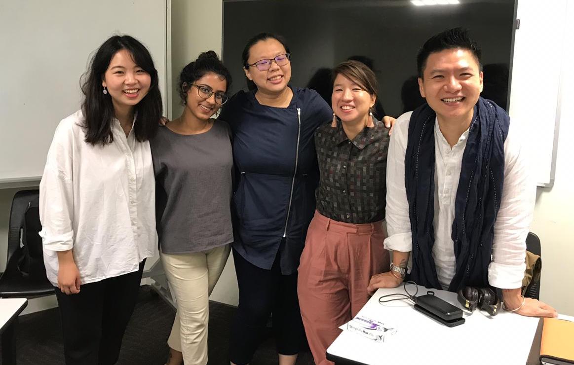 Grey with his classmates.