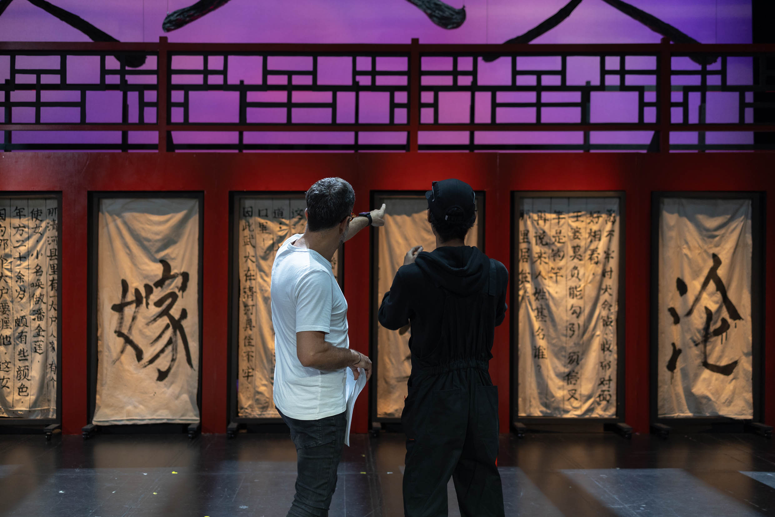 The set for LASALLE's BA (Hons) Acting production Pan Jinlian. Photo by Jacy Teo.