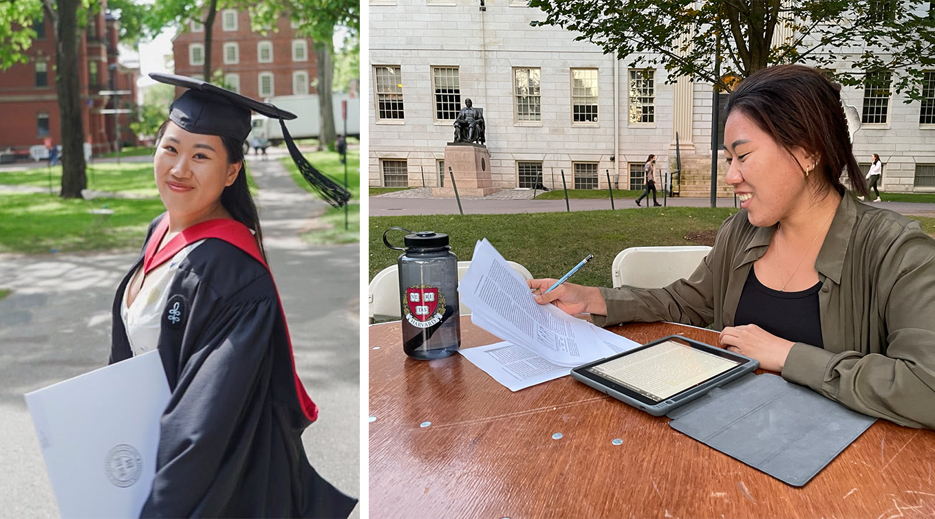 Miso graduating from Harvard