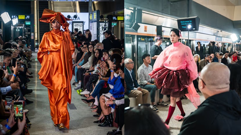 BERITA Mediacorp: Cantonment MRT station becomes a fashion runway for LASALLE graduates Ahmad Hanif and Nurul Izza