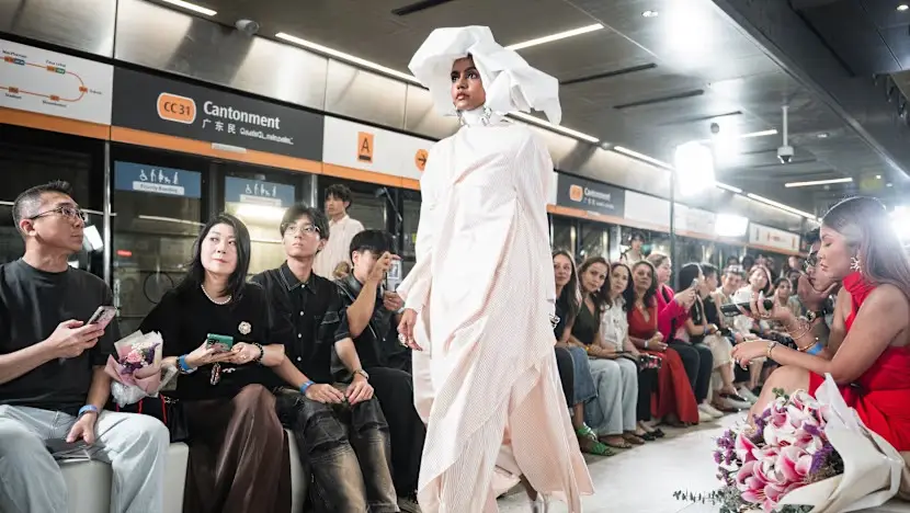 One of the six designs presented as part of the ModestScape collection created by Nurul Izza