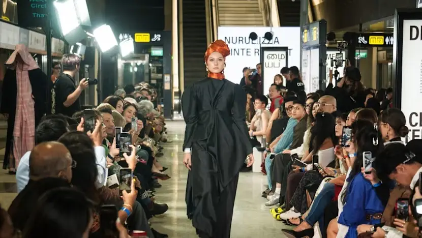 Fashion show staged at Cantonment MRT Station